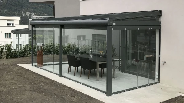 Terrassendach mit Schiebverglasung