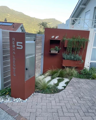 Sichtschutz Metall rostig