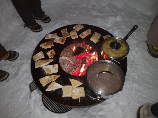Feuergrill im Winter