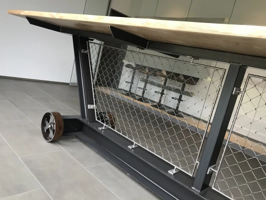 Vintage Tisch Metall Holz